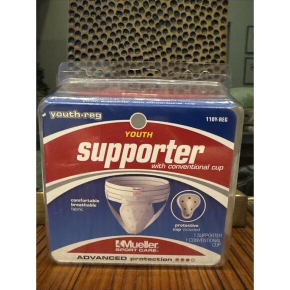 Vintage Mueller Sport Care Athletic Supporter Jockstrap With Cup Regular Youth - Picture 1 of 9
